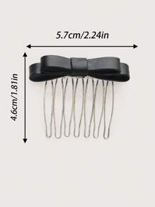 1pc Simple And Cool Bowknot Bangs Hairpin, Women's Braided Hair Hairpin, Hair Accessories Hair Combs Combs For Hair Side Comb