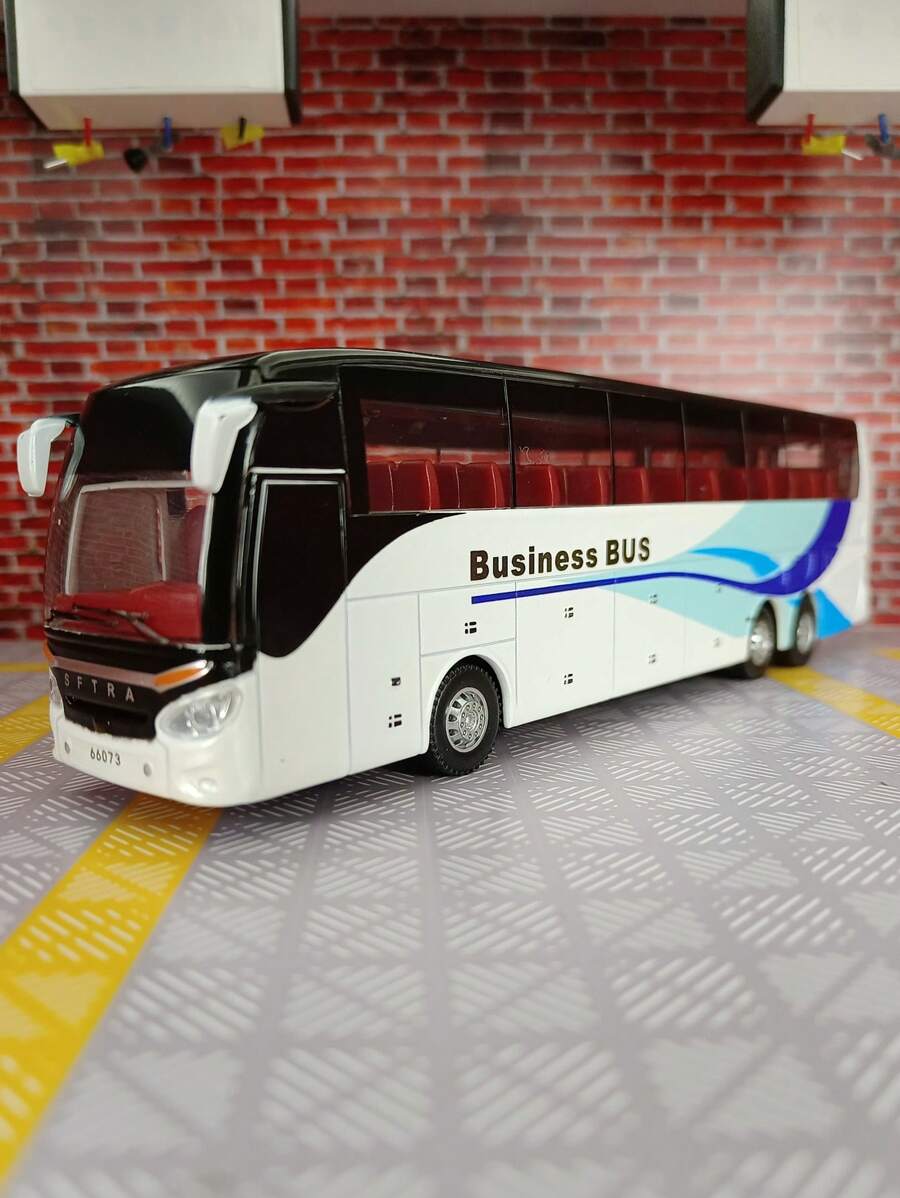 YCMODEL 一款高端商务巴士仿真合金汽车模型，车身采用锌合金材质。左右车门可打开，引擎盖和后备箱门也可打开。车模具有仿真声光功能，细节丰富，做工精细，品质优良。适合收藏，也可作为生日礼物送给孩子，返校礼物。