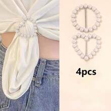 6 Stücke Kleider Eckknopf, T-Shirt Taille dekorativer Ring und kreativer Schaltknopf für Schals, geeignet für Kleidung, Gürtel und Schals