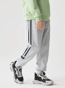 Balabala Tween Boys' Thermal Lined Joggers Colorblock Winter 2024 Pants