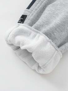 Balabala Tween Boys' Thermal Lined Joggers Colorblock Winter 2024 Pants