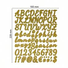 1 pieza Conjunto de letras y números de vinilo, pegatina de alfabeto cursivo autoadhesiva, calcomanía de letras y números DIY script para decorar despensa, oficina, buzón, cocina, letreros, ventana, puerta, hogar, gorra de graduación