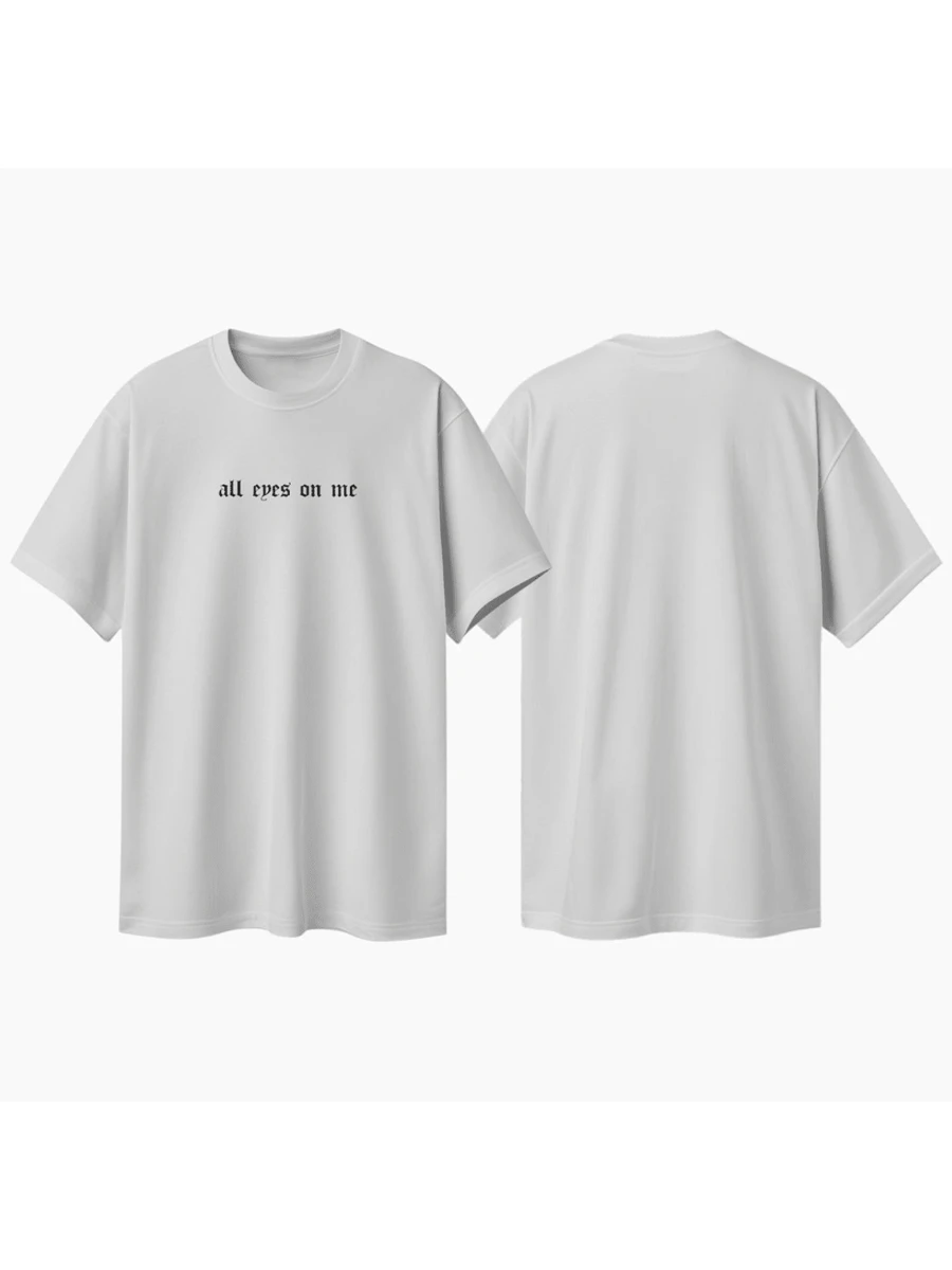 Men's 100% Cotton Basic T-Shirt Short Sleeve T-Shirt - 白色 - 查看 1