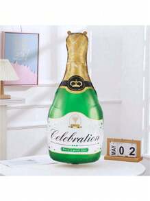 1PC/2PCS Creative Champagne Bottle Shaped Aluminum Foil Balloon, Party Supplies, Festival Decoration, Birthday Party Supplies, Home Decoration, Scene Setting, Wedding Supplies - Multicolor - View 14