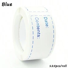 125 张/卷日期标记自粘贴纸适用于厨房油瓶花园花盆免费可写 1x3 英寸标签贴纸日常办公用品 - 彩色 - 查看 11