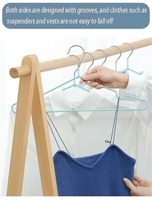 1 件装 1/10/20 件金属防滑凹槽室内衣架，简易家用挂钩，春季，简约，夏季上衣