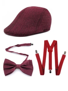 2/3/4/5 pièces D EXCEED Accessoires pour hommes des années 1920 : béret Gatsby, vêtements, accessoires vestimentaires des années 1920 pour hommes, pour Halloween, bal de promo