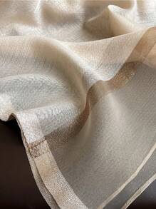 1pc Beige Scarf For Women, Warm Neck Wrap Shawl Suitable For Daily Outfit, Spring