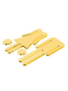 2 piezas de señalización de baño unisex, identificador de baño de 4.72 pulgadas de color brillante para múltiples ubicaciones, símbolos de género de material ABS para baños públicos, pegatinas, adhesivo de pared, adhesivo de vinilo para decoraciones del hogar, artículos de decoración de primavera para refrescar su hogar, pegatinas de decoración Rama, regalos de cumpleaños y graduación - Multicolor - Ver 8