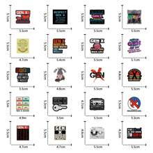 61 pezzi/Confezione Adesivi con Estetica Gen X, adesivi carini e interessanti con cartoni animati e motivi estetici per scrapbooking, cancelleria auto-adesiva, cartoline, buste, chitarre, decorazioni per strumenti musicali, adatti per Ognissanti, Natale, forniture per feste adolescenti, ricompense e motivazione