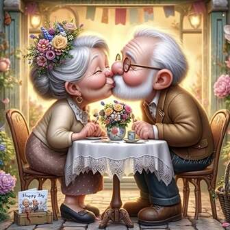 1pc Love Theme 5D Diamond Painting Kit, Round Acrylic Full Drill Mosaic Embroidery, Handmade DIY Craft, Wall Art Decor