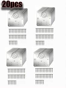 2/4/6/8/10/12/16/20pcs Stainless Steel Cabinet Door Hinge Repair Plate Furniture Cabinet Door Hinge Fixing Installation Piece Hinge Hole Repair Tool With Screws