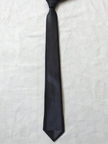 Men's 3D Slim Ties With Shine - màu đen - Xem 2