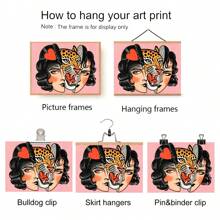1PC Love Is Evil" Tiger Canvas Art Poster - Vintage-Inspired, Bezramowa Dekoracja Ścienna Do Salonu, Sypialni, Biura Domowego