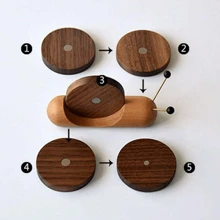 1pc Walnut Cartoon Snail Creative Tea Cup Mat Insulation Mat Solid Wood Tea Table Wooden Tea Mat Gift