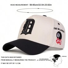 1pc Men Letter Embroidery Baseball Cap, Outdoor Fashion Trucker Hat, Sun-Protection, Casual, Suitable For Spring, Autumn Traveling, Beach Vacation