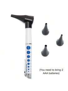 1pc Mini Diagnostic Otoscope Kit With High Resolution LED Ear Light, Portable Ear Otoscope, Ear Ophthalmoscope Pen With Light, Ear Magnifier Ear Cleaner Set Pen Light Tourch Flashlight Ear Care Ophtalmoscope Diagnostic Otoscope(No Batteries Included)