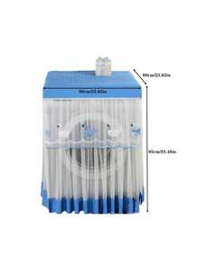 1pc Lace Embroidery Washing Machine Cover, Waterproof Dustproof Automatic Washing Machine Protector, Fit For 8kg/10kg Washing Machines