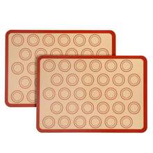 1pc/2pcs Macaron Silicone Baking Mat - Non-Stick Silicone Macaron Baking Sheet Cookie Mat (/Reusable/Half Sheet), Perfect Cooking Set For Macarons, Pastries, Cakes And Breads