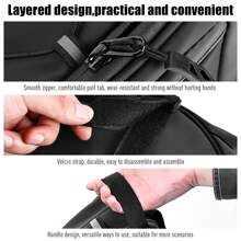 Bicycle Pannier Rack Bag With Reflection Stripes Waterproof Reflective Multi-Functional Bike Bags Multiple Compartments Shoulder Bag For Travel