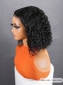 Wear Go 6x4 Transparent Lace Glueless Glueless Water Wave Bob Wig 180% Density 8-14 Inch Lace Closure Wigs Natural Black Pre Plucked Pre Cut Daily Use For Beginners
