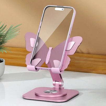 Giá đỡ điện thoại di động bằng hợp kim nhôm hình con bướm dễ thương, Giá đỡ xoay 360°, Giá đỡ phẳng, Giá đỡ trang trí nhỏ tương thích với iPhone, điện thoại Android, Quà tặng sinh nhật, gia đình, bạn bè Giá đỡ điện thoại, Phụ kiện điện thoại