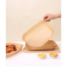 Disposable Air Fryer Paper Non-Stick Kitchen Baking Airfryer Mat Oilproof Micro-Wave Barbecue Pad Baking Paper Liner Accessories - 100pcs - View 11