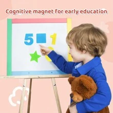 1 盒磁性教育英语数字贴纸，适合学龄前学习，提高孩子的生活乐趣，圣诞节、感恩节、新年礼物，游戏趣味玩耍 - 彩色 - 查看 4