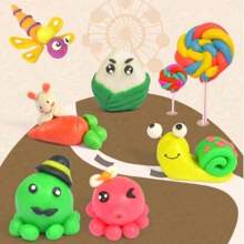 24 色和 12 色袋装小麦粉、手工橡皮泥、粘土，可自由塑形 - 彩色 - 查看 8