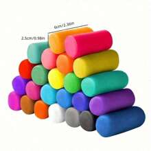 24 色和 12 色袋装小麦粉、手工橡皮泥、粘土，可自由塑形 - 彩色 - 查看 2