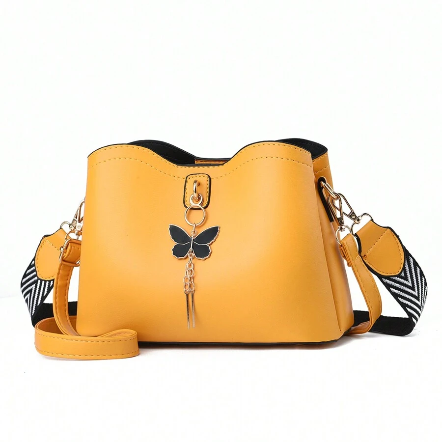 Small Crossbody Bags For Women Fashion Purses For Teenage Girls Lightweight Handbags Shoulder Bag - 黃色 - 查看 1
