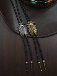 Wild West BOLO Men's Bolo Tie - Insect-Cicada Handmade Unique Native American Western Cowboy Leather Tie Men's And Women's Clothing Accessories One Piece - Multicolor - View 6