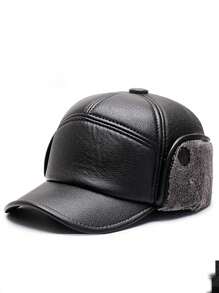 1 bucată șapcă de baseball de culoare uni pentru femei, șapcă tricotată din fleece caldă iarnă, rezistentă la vânt, ocazional, elegantă, retro, îmbrăcăminte de stradă, versatilă, slouchy, potrivită pentru exterior, călătorii, petreceri, utilizare zilnică, se potrivește cu dimensiuni mari ale capului