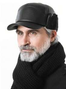 1 bucată șapcă de baseball de culoare uni pentru femei, șapcă tricotată din fleece caldă iarnă, rezistentă la vânt, ocazional, elegantă, retro, îmbrăcăminte de stradă, versatilă, slouchy, potrivită pentru exterior, călătorii, petreceri, utilizare zilnică, se potrivește cu dimensiuni mari ale capului