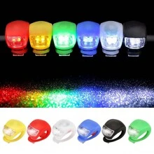 1pc 5ª geração de silicone sapo luz de bicicleta, luz frontal LED para ciclismo noite passeio aviso luz de segurança, acessórios de bicicleta