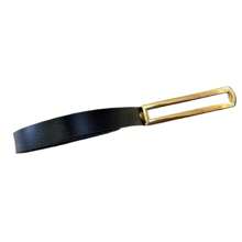 Openwork Women's Belt With Gold Buckle Blogueirinha - 黑色 - 查看 2