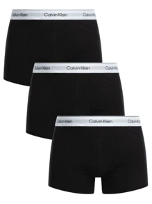 paquete de 3 bóxers Calvin Klein de algodón elástico - Negro - Ver 1