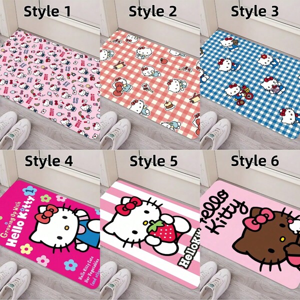 Sanrio Sanrio 1 Pc Hello Kitty Kuromi Cinnamoroll Rugs Carpet Door Mat Bathroom Mat Kitchen Mat Floor Mat Front Door Mat Super Absorbent Quick Drying Non Slip Bottom Easy To Clean Cute Soft Carpet Shower Sink Bathtub Bathroom Toilet Home Decor Hello Kitty Kuromi Cinnamoroll