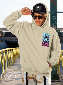 Sweatshirt Phrase Anime Streetwear Print Over Premium Cotton  2289 Fluxo Fx - Màu Khaki - Xem 6