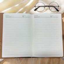 1 Pc Vintage Password Notebook With 200 Pages Of Practical Plan Book Diary Efficiency Handbook Business Meeting Minutes Available For Students/Office Back To School