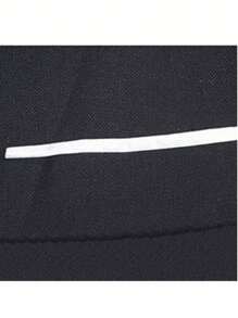 男士缺口翻领西装外套休闲商务夹克运动外套修身印花西装外套 - 黑色 - 查看 5