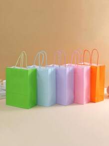 24 chiếc Túi quà giấy nhiều màu có thể tái sử dụng 16*22*8cm, thích hợp cho các bữa tiệc theo chủ đề ngày lễ, sinh nhật, đám cưới, kỷ niệm và làm quà tặng - Nhiều màu - Xem 9