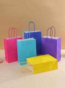 24 chiếc Túi quà giấy nhiều màu có thể tái sử dụng 16*22*8cm, thích hợp cho các bữa tiệc theo chủ đề ngày lễ, sinh nhật, đám cưới, kỷ niệm và làm quà tặng - Nhiều màu - Xem 8