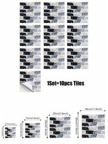 10片装大理石纹格子图案PVC仿瓷砖贴纸墙纸壁纸DIY拼接自粘可移除墙面装饰贴墙面家居装饰脏遮丑厨房卫生间客厅墙面空间美化改造贴纸可撕墙板墙纸壁纸春季装饰用品焕然一新家居 - 彩色 - 查看 6