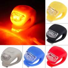 1pc 5ª geração de silicone sapo luz de bicicleta, luz frontal LED para ciclismo noite passeio aviso luz de segurança, acessórios de bicicleta