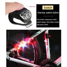 1pc 5ª geração de silicone sapo luz de bicicleta, luz frontal LED para ciclismo noite passeio aviso luz de segurança, acessórios de bicicleta