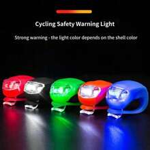 1pc 5ª geração de silicone sapo luz de bicicleta, luz frontal LED para ciclismo noite passeio aviso luz de segurança, acessórios de bicicleta