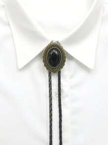 狂野西部 BOLO 男士波罗领带 - 黑色宝石手工制作独特西部牛仔皮领带男女服装配饰单品 - 彩色 - 查看 11