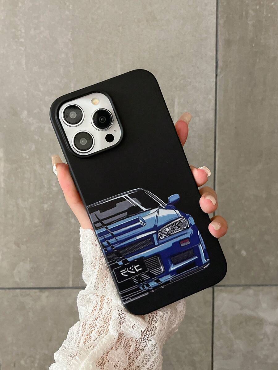 跑车赛车图案防摔手机壳兼容 Iphone 16 Pro Max、14、13、12、11 Pro Max、XS Max、X、XR、8、7、Plus、Mini，可用作生日礼物、女朋友、男朋友或个人使用 - 彩色 - 查看 1