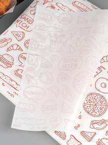 25/30/40/50/70/100 miếng lót thức ăn giấy chống thấm dầu mỡ, giấy gói bánh mì kẹp thịt chống thấm dầu mỡ, giấy gói bánh mì viên cơm sandwich, giấy gói thực phẩm chiên nướng - Nhiều màu - Xem 5